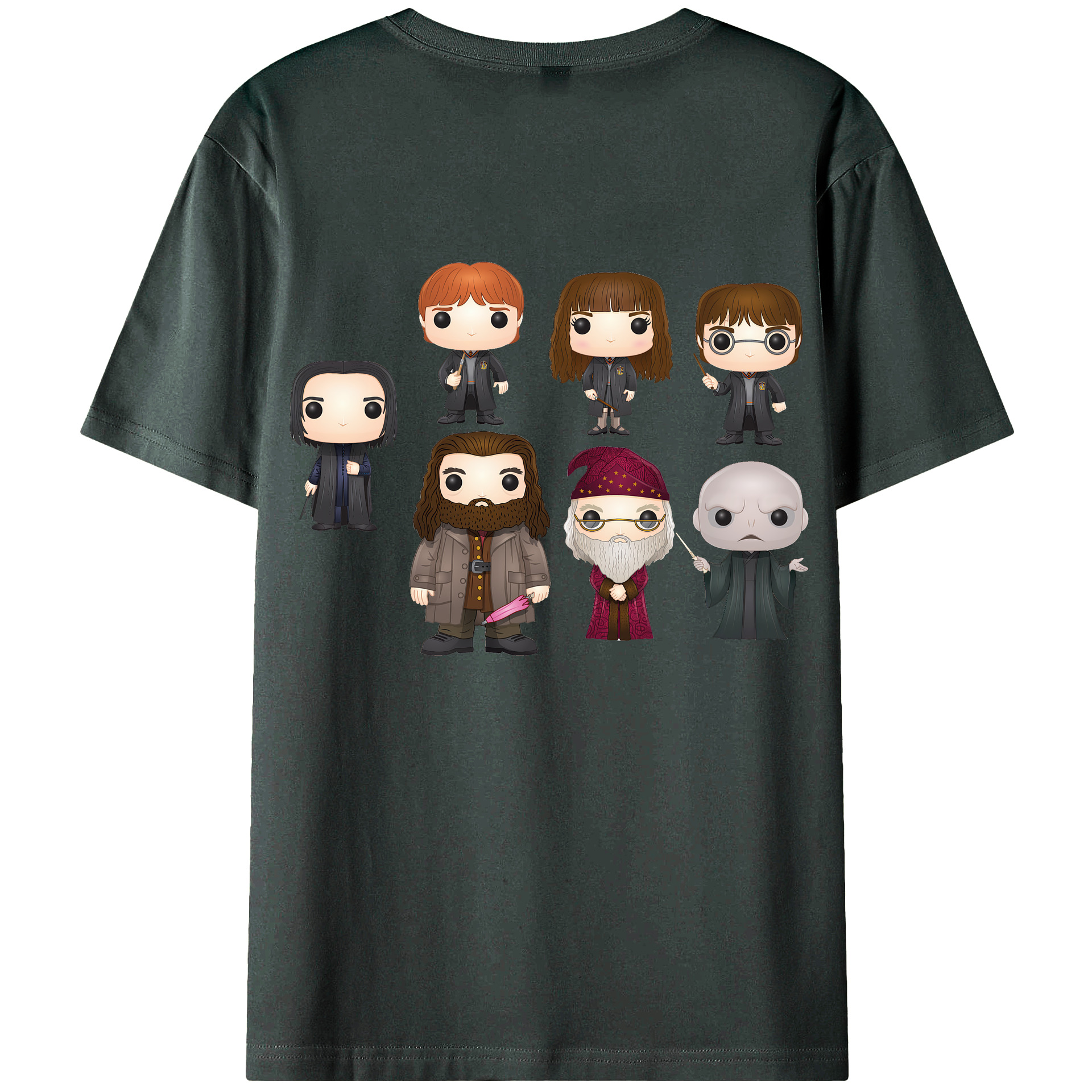 （画像用） Harry Potter ハリー・ポッターシリーズ 綿100％ メンズ半袖Tシャツ（バックプリント） 通気性